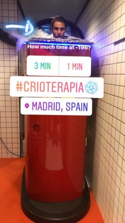 nadal djokovic and more use cryotheraphy machine in madrid uai